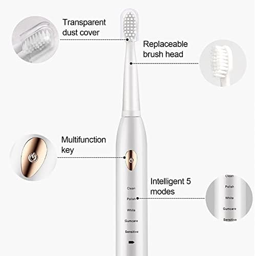 Snoiluo Висока Фреквенција на Вибрации на Мека Наежвам Електрична Четка за заби, Батерија Водоотпорен Електрична Четка за заби, Подарок