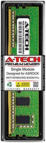 A-Tech 4GB RAM меморија за ASROCK Плоча B450M PRO | DDR4 2400MHz DIMM PC4-19200 288-Pin-от Не-ECC UDIMM Меморија Надградба на Модулот
