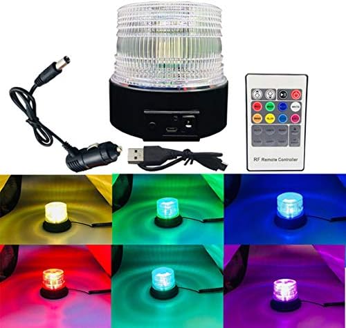 Безжична LED светла Итни Strobe Светлина Магнетни Трепка Предупредување,8 Led боја Магнетни Предупредување Светилник, Камион Автомобил