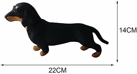 Flwraft Emulational 3D Dachshund Симулација Играчка Куче Куче Lifelike Полнети Играчки за Миленичиња Куче Полнети Играчки?14 см висок,