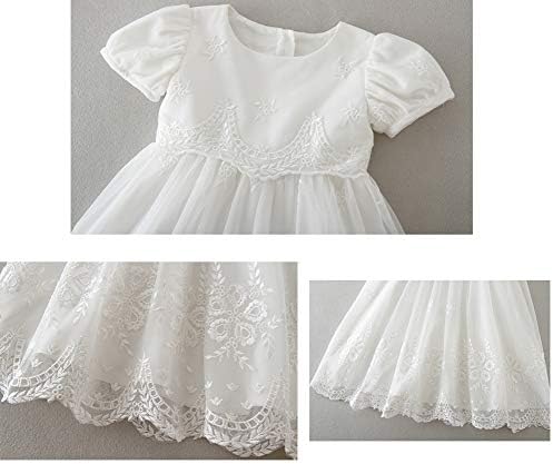 Сребро Сирена Бебе Девојки Посебни Прилики Фустан Флорални Везени Gown со Хаубата