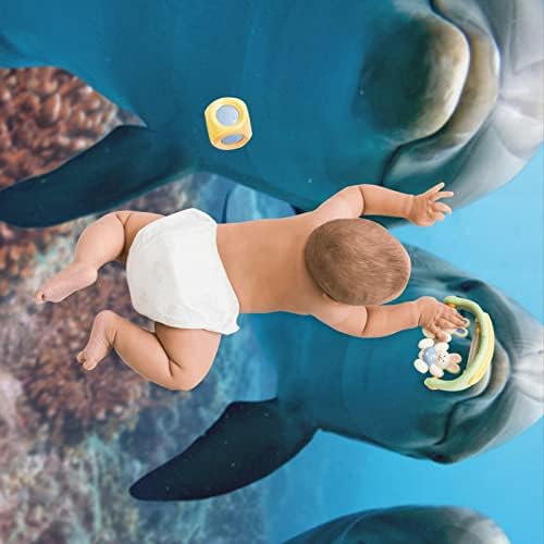 Примање Ќебиња Бебе Делфин Подводни На Гребен Изгледа Супер Меки Примање Ќебиња за Новороденче Девојки со Точки Врзани за Gril или