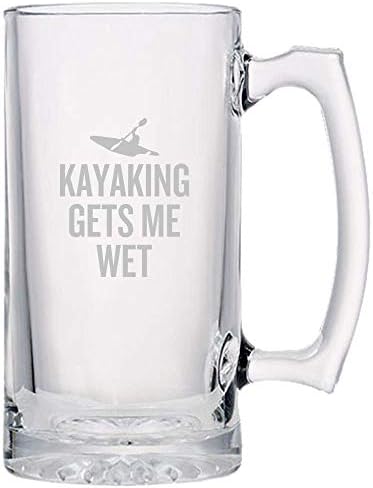 Смешни Кајак Кригла Пиво - Kayaker Подарок - Kayaking Подарок Идеја - Kayaking Добива Ми Се Навлажни