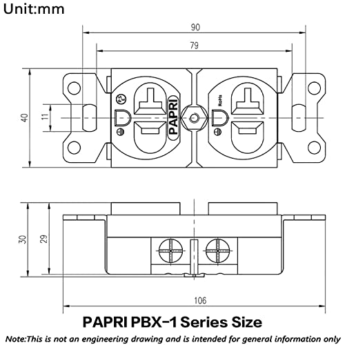 PAPRI 1PC PBX-1 Чист Бакар Родиум Позлатен HiFi AC Power Лента AC Адаптер Приклучок Аудио Конектор (GXB-1 - (R))