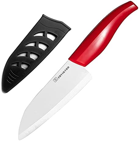 ZHYSKTHD Кујнски ножеви Керамички Готвач Нож 5 инчен/5.6 инчен Ултра Остри Сечење Нож Paring Нож Овошје Нож Керамички нож (K5.5/Црвена