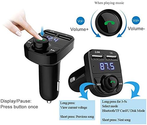 Безжична Bluetooth Handsfree сет за во Автомобил FM Предавателот MP3 Плеер Двојна USB Полнач