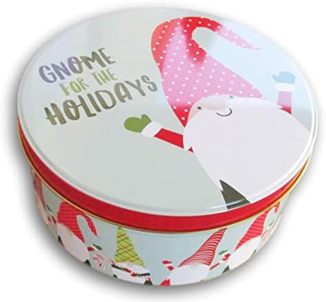 Божиќ Зимски Одмор Круг Подарок Сад за Колачиња, Бонбони, печива, и Повеќе - 6.5 х 3 Инчи (Gnome за време На Празниците)