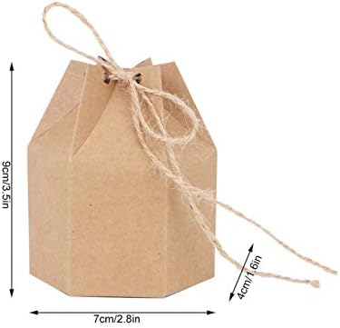 50Pcs Компактна Големина Бонбони Кутија Подарок Кутија Kraft за Користење во Свадба Бебе Туш Роденден