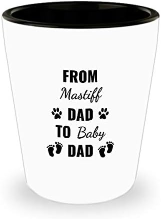 MASTIFF Подарок Шут Стакло - Од Mastiff Татко на Бебето Тато