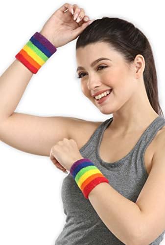 Стегачи за рака - Пот Бендови Wristbands за Работа Надвор - Мека Влага Абсорбента Памук Тери Крпа Sweatbands за Жените & Мажи