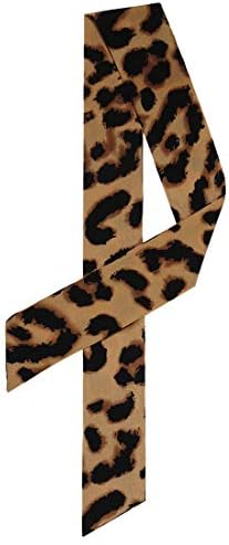Allegra К Слаби Женска Шамија Тенки Долги Neckscarf Мода Леопард Печати Hairband Корселе Торба Справи Со Додаток
