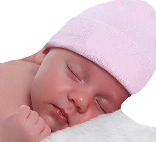 Melondipity Симпатична Розова Боја Новороденче Шапка | Совршен 2-ply Beanie за Бебе Девојки | Направени Болница Ткаенина