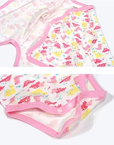 Бебе Момчиња Девојчиња 3-Pack Страна Snap Bodysuit Памук Долг Ракав Печатење 0-12 Месеци