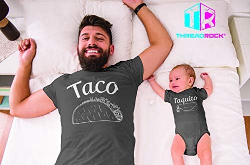 Threadrock Taco & Taquito Младата Bodysuit & машка Маица Соодветен Сет