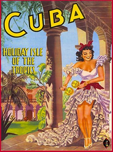 Куба Кубанската Хавана Островот Празник во тропски Предели Девојка за Гроздобер Карибите Патување Дома Декорација Колекционерски