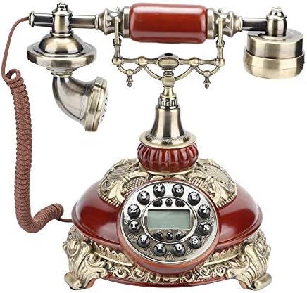 Античкиот Телефон,Ретро Caller ID се Прикаже Телефон Земјени Гроздобер Декоративни Телефони Антички Стил Телефон за Домашна Канцеларија
