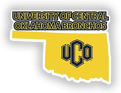 R и R Увозот Централна Оклахома Bronchos Винил Decal-NCAA Државата во Облик на Налепница