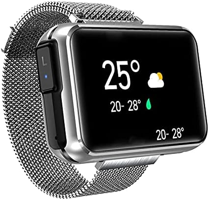 Bluetooth 5.0 Smart Watch Двојна Безжична Скриени Слушалки 2 во 1 Интелигентни Wristband Фитнес Тракер се Кандидира Pedometer Спортски
