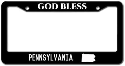 Пенсилванија господ Бог да Благослојт сад Мапата Табличка Рамки,Табличка Носителот,Алуминиумски САД Автомобил Ознака Додатоци Табличка