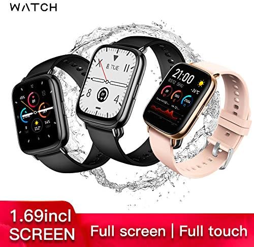 Helalife Smart Watch Температура Водоотпорен Неколку Часовници 1.69 инчен HD Екран на Допир Активност и Фитнес Trackers со отчукувањата