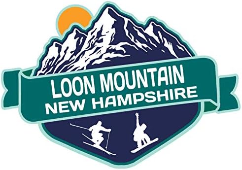 Loon Планина Њу Хемпшир Ски Авантури Сувенир 2 Инчен Винил Decal Налепница Одбор Дизајн