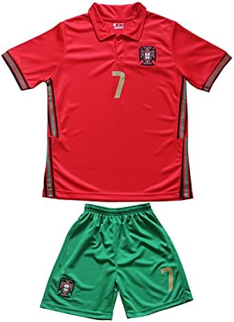 FPF 2021 Португалија 7 Кристијано Роналдо Деца Фудбал Фудбал Џерси/Шорцеви/Чорапи Комплет Младите Големина