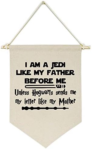 Topthink јас Сум Jedi Како Татко Ми Пред Мене -Платно Виси Знаме Банер Ѕид Знак Оркестарот Подарок за Бебето Деца Момче Расадник