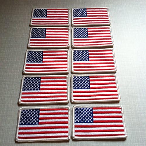 10 сад Знаме Везови Железо-во Patch Biker САД Амблем Бела Merrow Граница