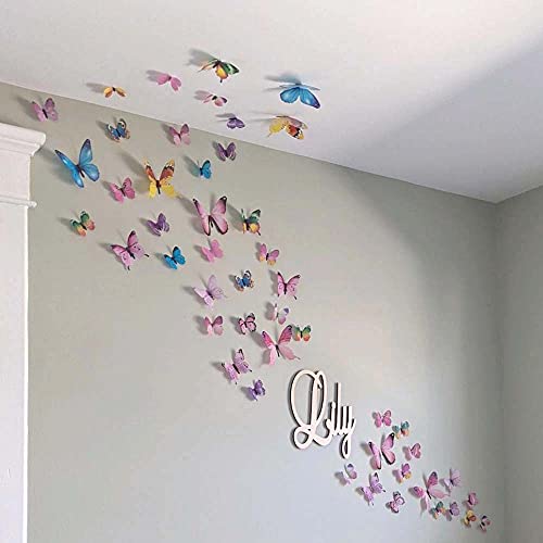 Пеперутка Ѕид Decals, 24 Компјутери 3D Пеперутка Отстранлив Mural Налепници Ѕид Налепници Decal Ѕид Оркестарот за Дома и Соба Декорација