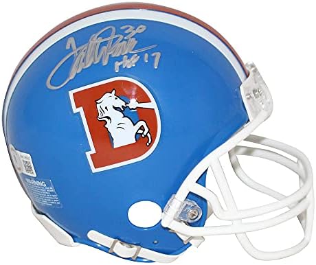 Терел Дејвис Autographed Денвер Broncos D Логото Мини Шлем HOF БАС