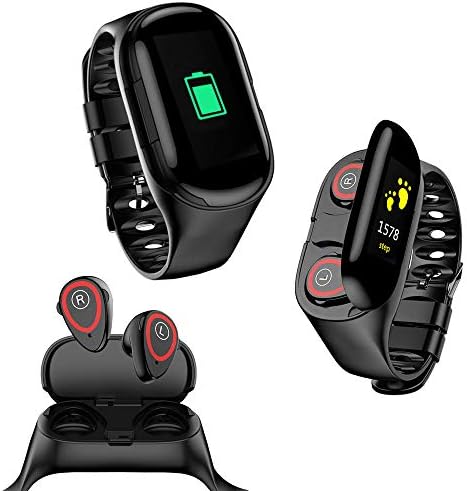 Indigi M1x Спорт Earbuds & SmartWatch[отчукувањата на Срцето, Крвниот Притисок, Pedometer] - Авто Пар - Универзална Компатибилност