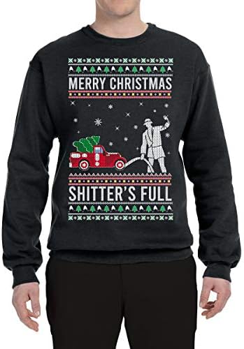 Среќен Божиќ Shitter е Полн Грди Џемпер Божиќ Унисекс Crewneck Графички Sweatshirt