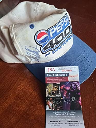 Дејл Earnhardt JSA Грб Рака Потпишан Пепси 400 Шапка Autograph