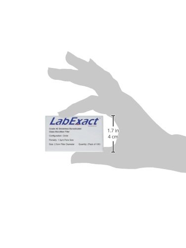 LabExact 1200209 Одделение AE Стакло Микрофибер Филтер, Binderless Borosilicate Стакло, 1.0 µm, 2.5 cm (Пакување од 100)