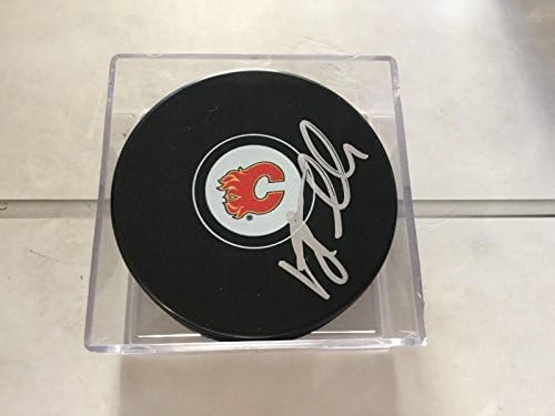 Jonas Hiller Потпишан Калгари Пламен Хокеј дух пакостник Autographed б - Autographed NHL Пакови