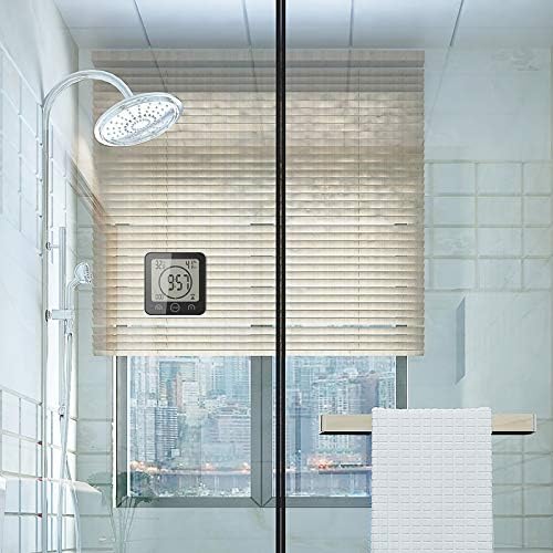 Туш Ѕиден Часовник Sunsbell Дигитални Температура Влажност Дисплеј со Вшмукување Чаша, Водоотпорен Екран на Допир Тајмер за Кујна