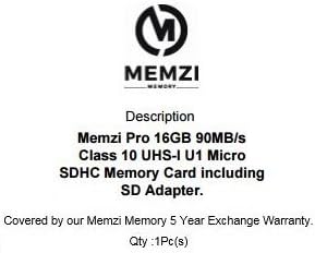 MEMZI ПРО 16GB Класа 10 90MB/s Микро SDHC Мемориска Картичка со SD Адаптер за LG мобилни Телефони