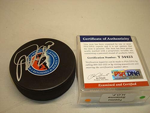 Teemu Selanne Потпишан Салата на Славните и На Хокеј дух пакостник Autographed Патки PSA/ДНК ГРБ 1B - Autographed NHL Пакови
