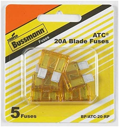 Bussmann (BP/ATC-20-RP) ATC Автомобилската Осигурач, (Пакување од 5)