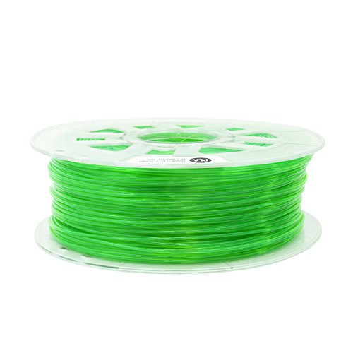 Gizmo Dorks 3мм (2.85 mm) PLA Филамент 1kg / 2.2 lb за 3D Печатачите, Проѕирен Зелен