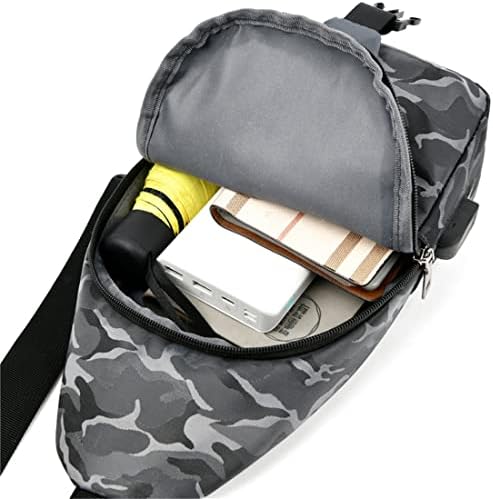 Мали Прашка Торба Crossbody Ранец Патување Daypacks Градите Пак Лесни Отворено Торба Една Рака торба со Полнење преку USB Порта,со