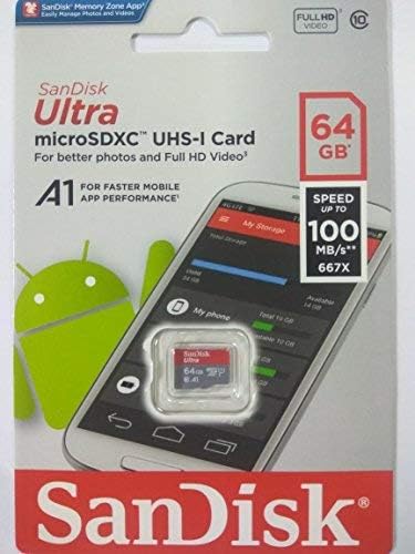 SanDisk 64GB Ултра UHS-I Класа 10 Микро SDXC Мемориската Картичка за Галакси Забелешка Фан Издание, J3, J7, J7 Премиер, Z4, ЗАСИЛУВАЧ