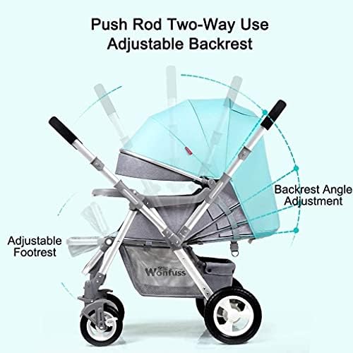 MingrXieh Бебешките Колички - Pushchair Лесни за Одмор - Виткање - Две Начин Компактен Патување Бебе Buggies/Колички - Raincover/Windproof