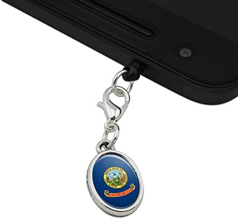 ГРАФИКА и ПОВЕЌЕ Ајдахо државното Знаме Мобилен Мобилен Телефон Џек за Слушалки Овална Шарм одговара на iPhone, iPod Галакси