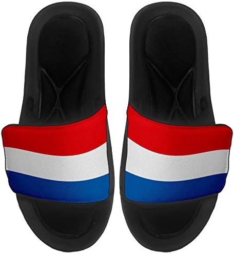 ExpressItBest Cushioned slide (Слајд)-За Сандали/Слајдови за Мажи, Жени и Млади - Знаме на Холандија (холандски) - Холандија Знаме