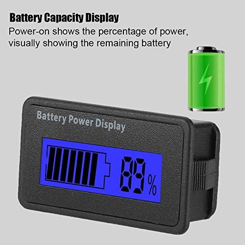 Diyeeni Капацитетот на Батеријата Напон Метар, Тест Voltmeter, 12-48V Универзална Капацитетот на Батеријата Индикатор(Сина)