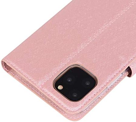 BAOANT Случај за iPhone 11 Паричникот Случај со Картичка Џебови Назад Флип Маска за iPhone 11 6.1 инчи 2019 (Розева)