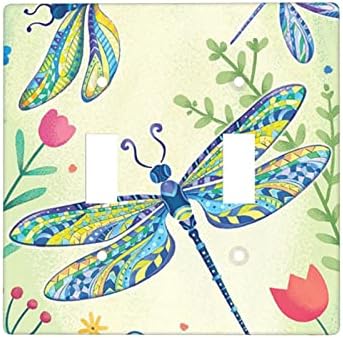 Dragonflies И Цвеќиња Печати Ѕид Плоча,Штекер Покрива Ѕидот/Прекинувач Плоча