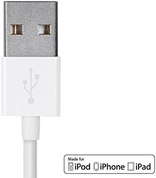 Monoprice 112840 Одберете Серија Apple MFi Заверена Молња да USB Полнење & Sync Кабел, 6ft Бела за iPhone X, 8, 8 Плус, 7, 7 Плус,