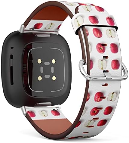 CJBROES Замена Кожа Види Бенд, Компатибилен со Fitbit Обратно 3 и Fitbit Смисла на Wristband Хривнија Додаток - Свежо Овошје црвена